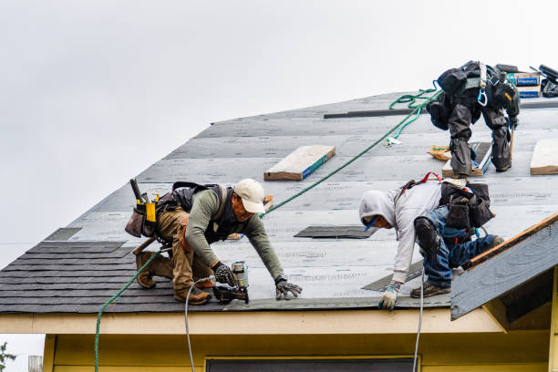 Professional Roof Replacement technician working in Carle Place, NY